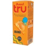 Amul Tru Orange Juice - 180 ml Tetra Pak