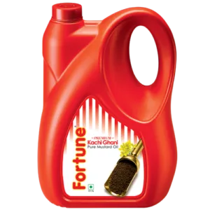 Fortune Premium Kachi Ghani Pure Mustard Oil, 5 Ltr Jar