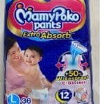 MamyPoko Pant Style Extra Absorb Diapers - Large Size (36 Count) (9~14kg)