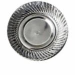 Silver Paper Plate Round Disposable No.9, Approx. 20 pcs/pkt