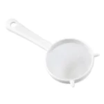 Big Size Plastic Double Mesh Net Tea Strainer White Color