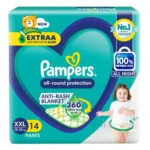 Pampers All round Protection Pant type Baby Diapers, XXL 16 Count