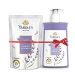 Yardley London English Lavender Fragrant Hand Wash 200ml Bottle + 180ml Refill Pouch Free
