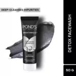 POND's Bright Miracle Detox Facewash | 10X Power Of Activated Charcoal, 50 gm