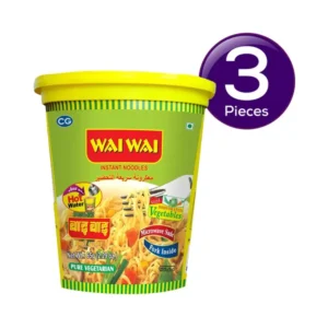 Wai Wai Ready to Eat Veg Instant Cup Noodles, 70gm Buy 2 Get 1 Free