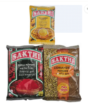 Shakti Masala Combo Pack - (Chilli, Turmeric, Coriander Powder) 100 Grams Each