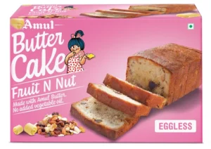 Amul Butter Cake Fruit N Nut EGGLESS Cake, 150gm