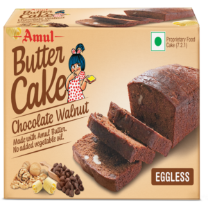 Amul Butter Cake Chocolate Walnut EGGLESS, 150 Gm