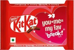 KIT KAT 4 Fingers Choco Coated Wafer Bar, Perfect for Valentine Breaks, 38.5 g