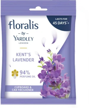 Floralis by Yardley London - Kent's Lavender - 94% Perfume Oil - Cupboard & Car Freshener