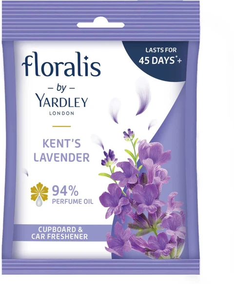 car freshner Floralis by Yardley London - Kent's Lavender - 94% Perfume Oil - Cupboard & Car Freshener - Image 1
