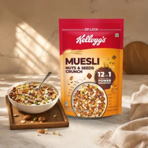 Kellogg's Muesli Nuts & Seeds Crunch, 12-In-1 Power Breakfast, 500gm