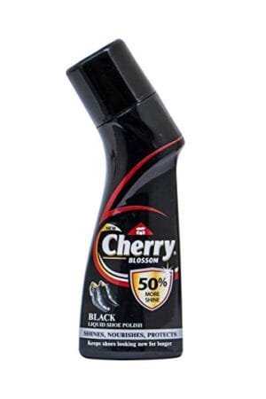 Cherry Blossom Liquid Shoe Polish Black, 75ml